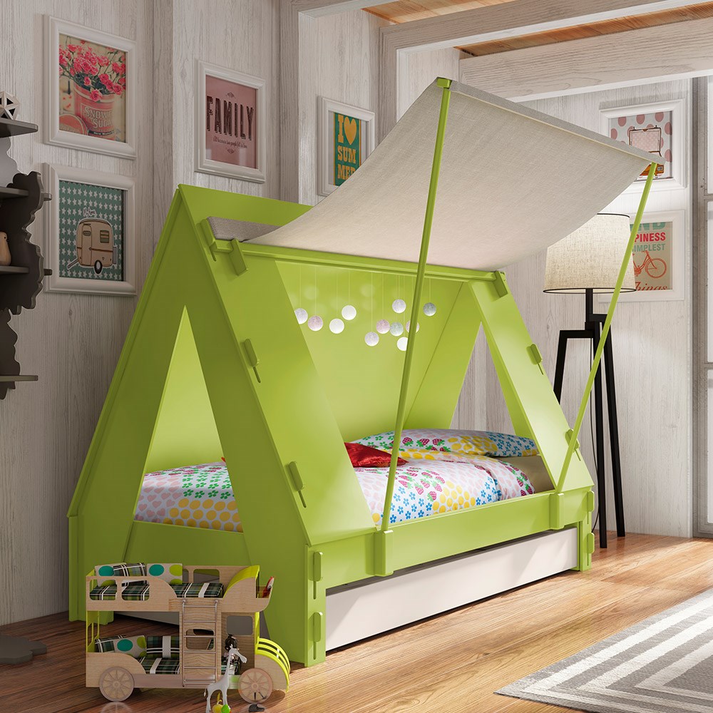 Junior Magazine Mathy by Bols Original Kids Tent Cabin Bed with Trundle Drawer, £1,349.99, Cukooland