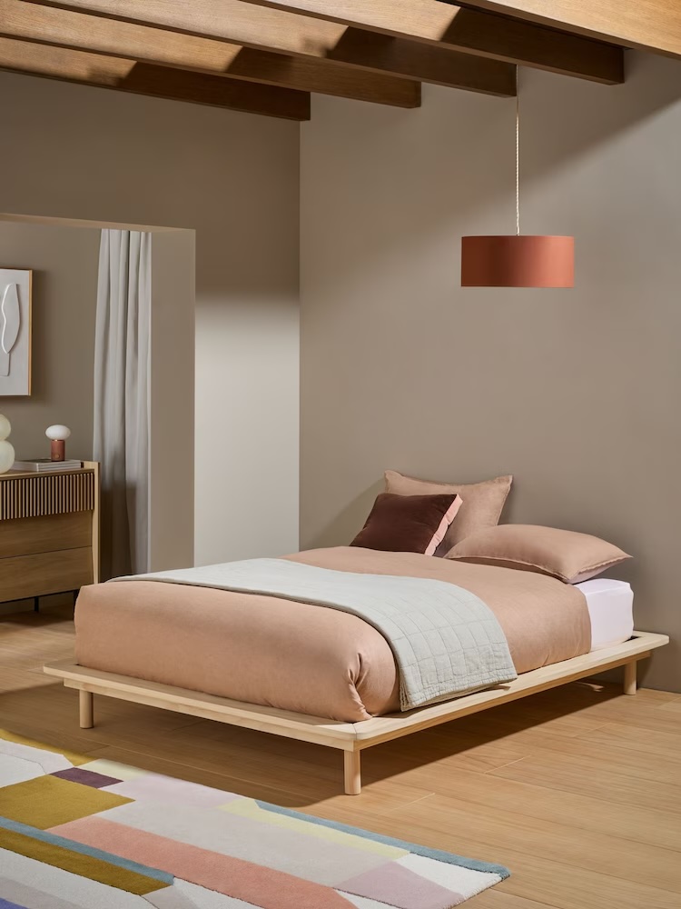 Junior Magazine Kano Platform Single Bed in Natural Pine from £349, Made
