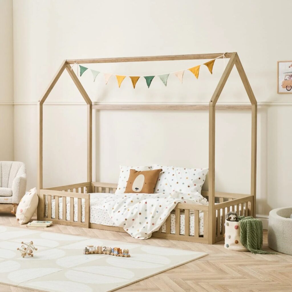 Junior Magazine Casa Grande Montessori House Floor Bed, from £199, Tutti Bambini