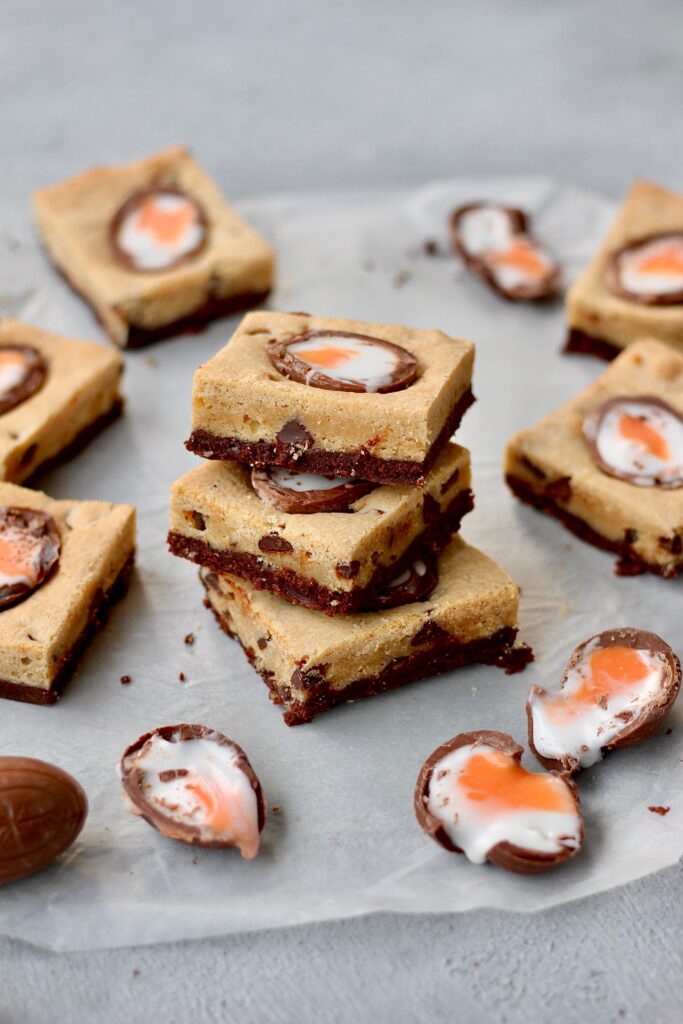 Junior Magazine Family Recipes Creme Egg Brookie Traybake