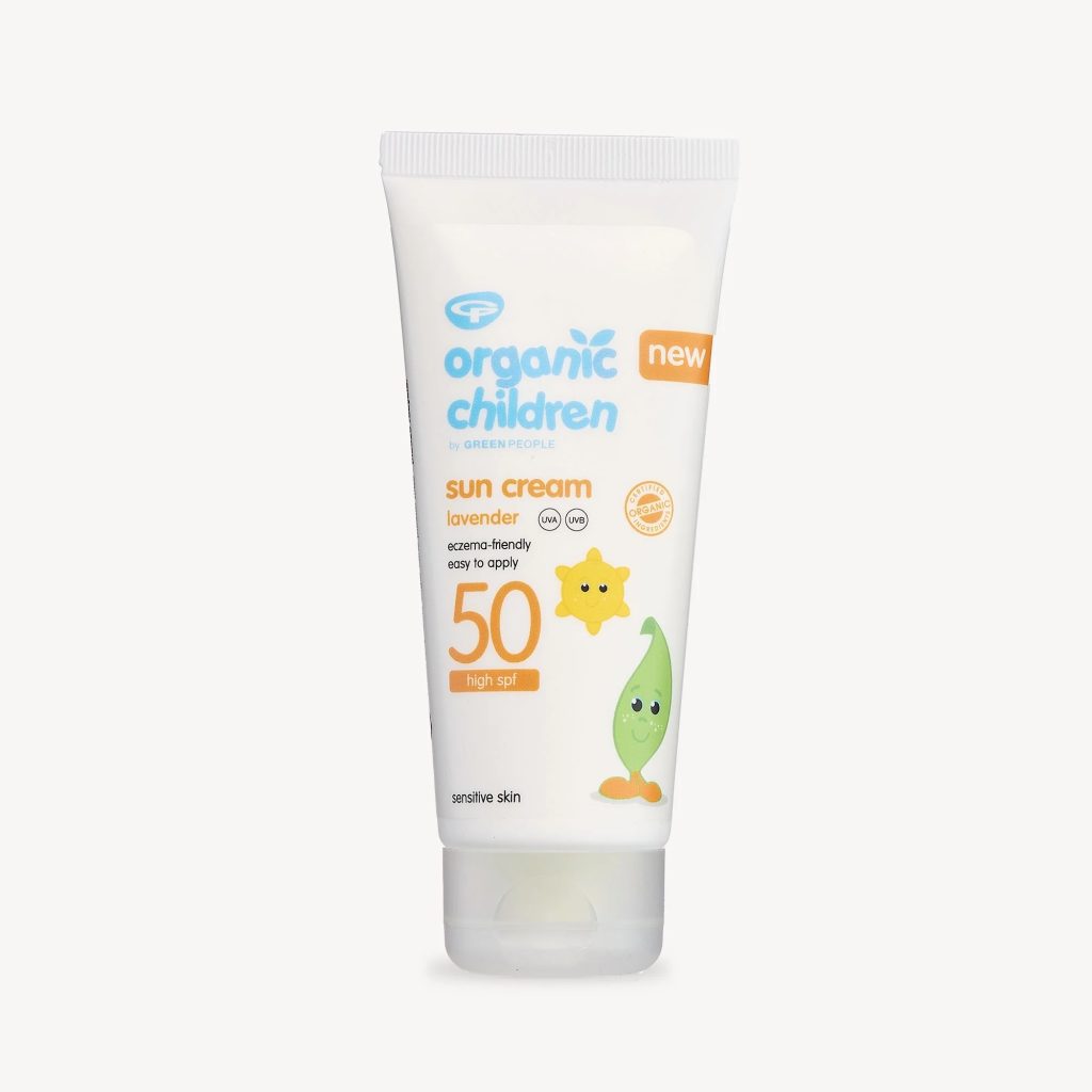 Junior Magazine This organic easy-to-apply cream is suitable for sensitive skin, prickly heat and it’s Eczema-friendly. Organic Children Lavender Sun Cream SPF50, £29 for 100ml, Green People