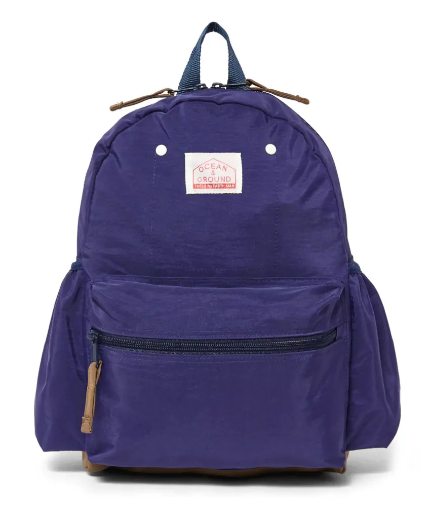 Junior Magazine OCEAN&GROUND Gooday Backpack in Navy blue, £33, Smallable