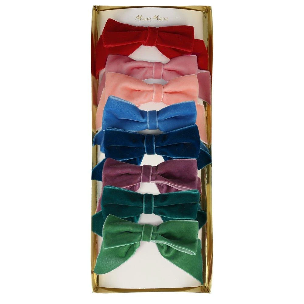 Junior Magazine Velvet Hair Bows, £19.50, Meri Meri