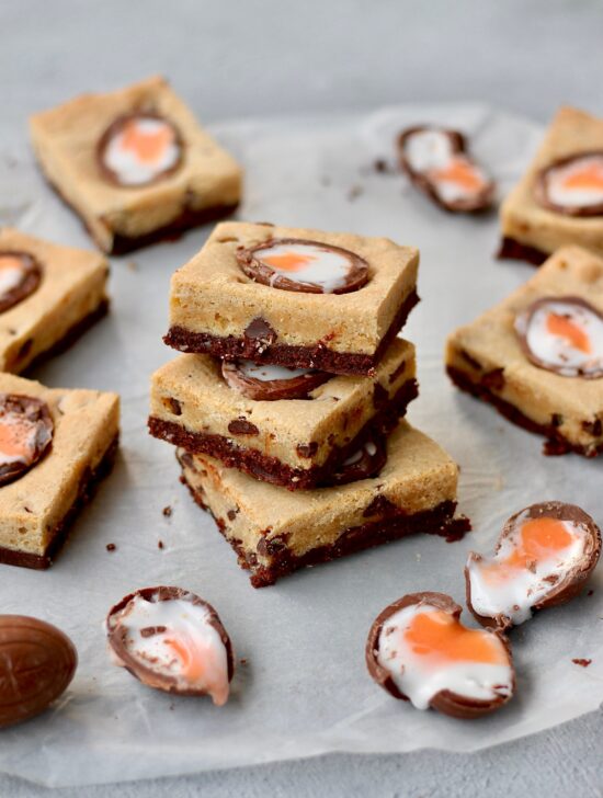 Junior Magazine Family Recipes Creme Egg Brookie Traybake