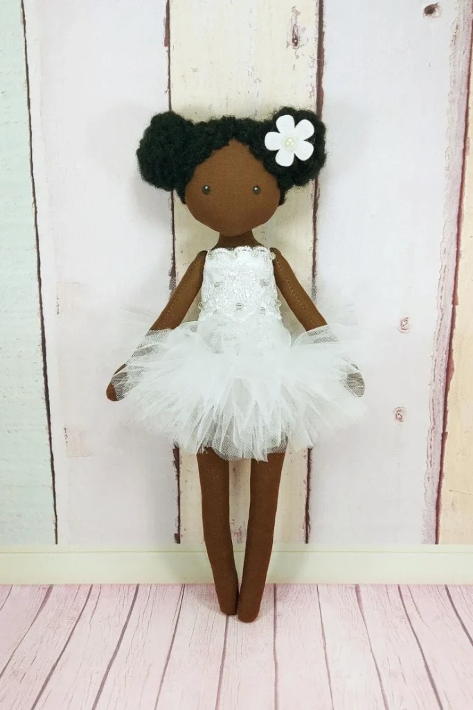 Junior Magazine Nilas Dolls Black Rag Doll Ballerina