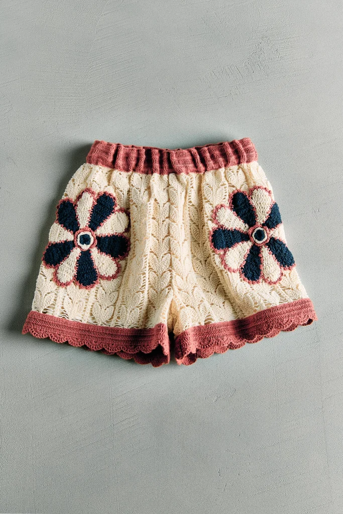 Junior Magazine FLORAL CROCHET BERMUDA SHORTS, £42.99