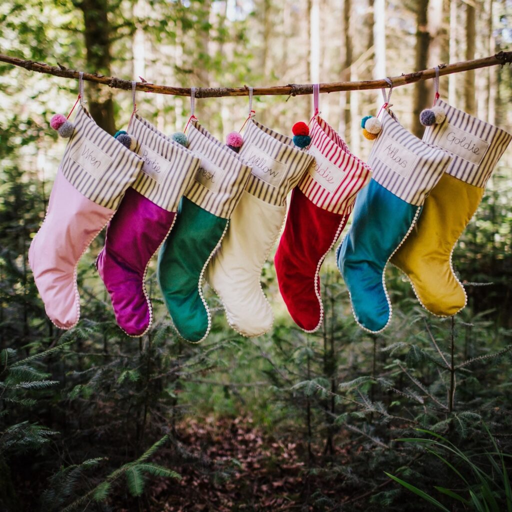 Junior Magazine Personalised Velvet Christmas Stockings, £45.99, By Alex
