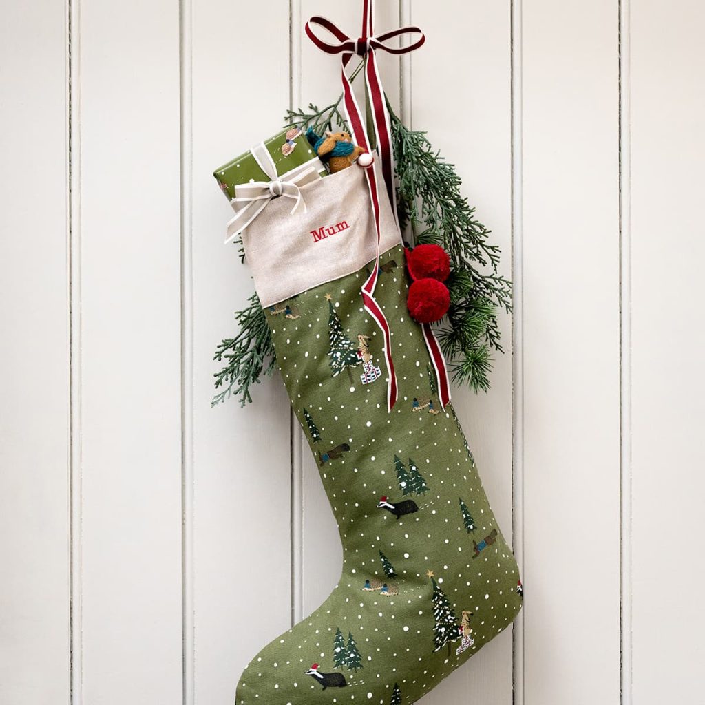 Junior Magazine Festive Forest Christmas Stocking, £23, Sophie Allport