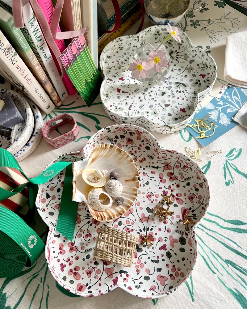 Junior Magazine Petal Paper Tray Set, £48, Willow Crossley