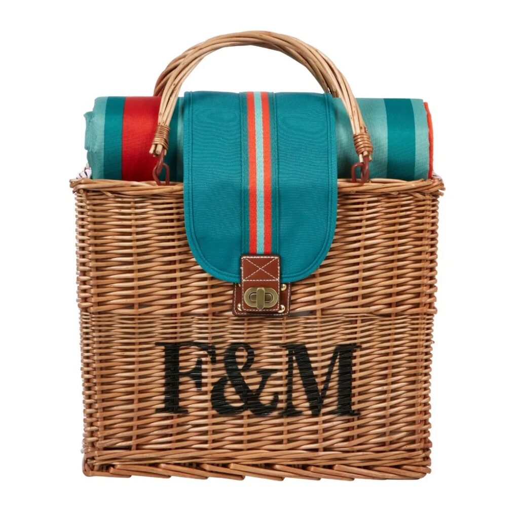 Junior Magazine Fortnum’s Hamper Tote with Waterproof Picnic Blanket, £155, Fortnum & Mason