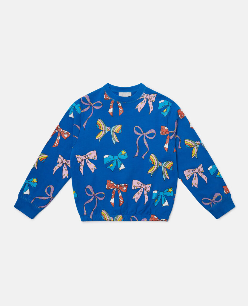 Junior Magazine Bow Print Crewneck Sweatshirt, £86, Stella McCartney Kids