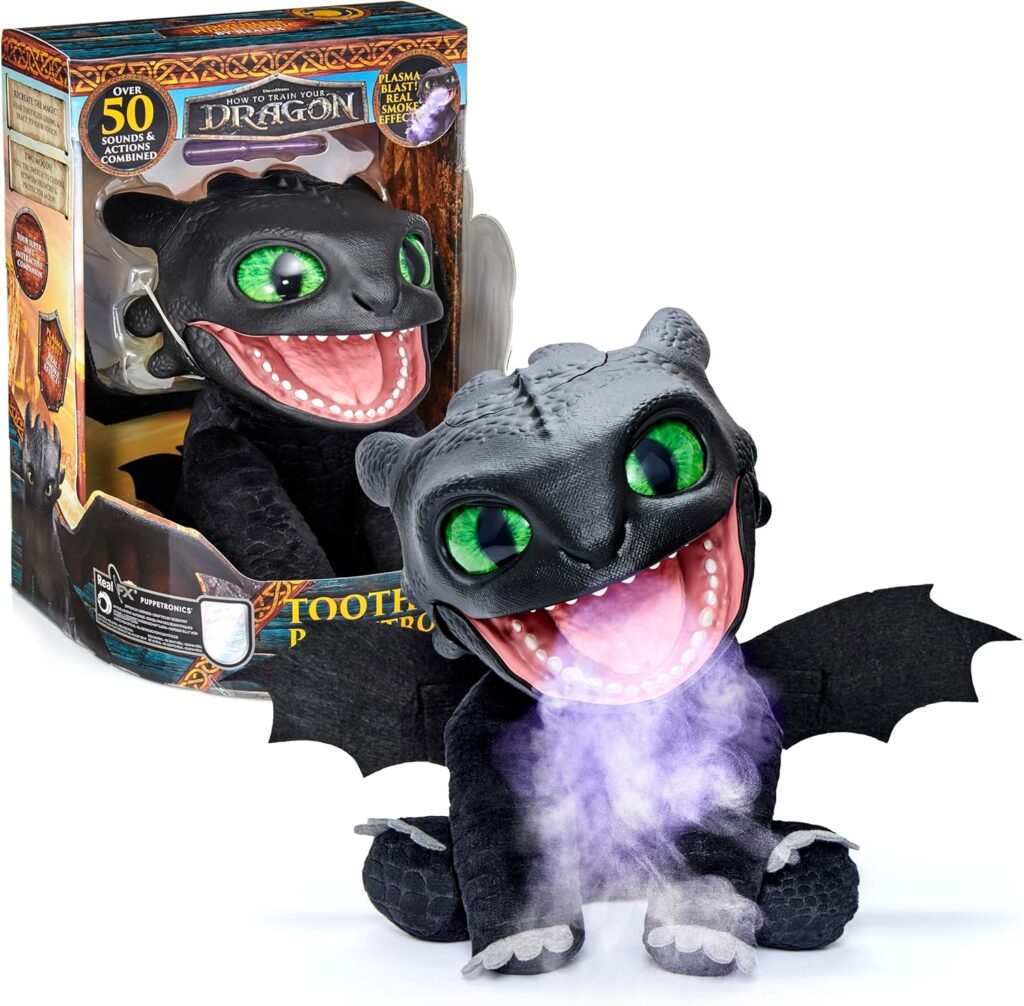 Junior Magazine Dreamworks How to Train your Dragon, Toothless Puppetronic, by RealFX £39.99, Smyths