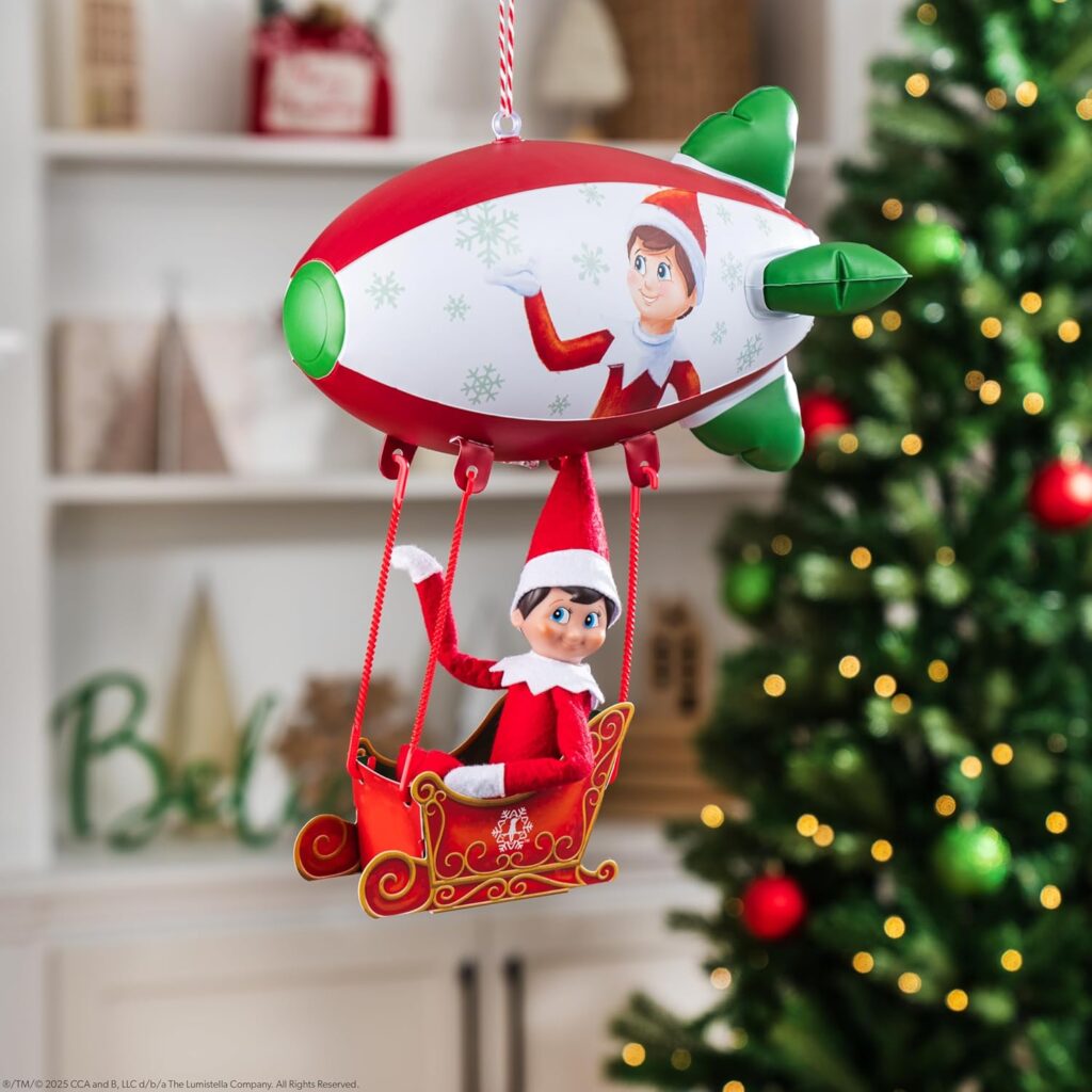 Junior Magazine Welcome back your Scout Elf on December 1st with this Limited 20th Anniversary Edition Peppermint Blimp Ride – this can also take them back to the North Pole every night (hmmm… can we get away with leaving them in it for 24 days?)