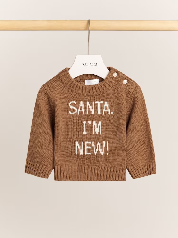 Junior Magazine Eli baby Christmas Jumper, £25, Reiss