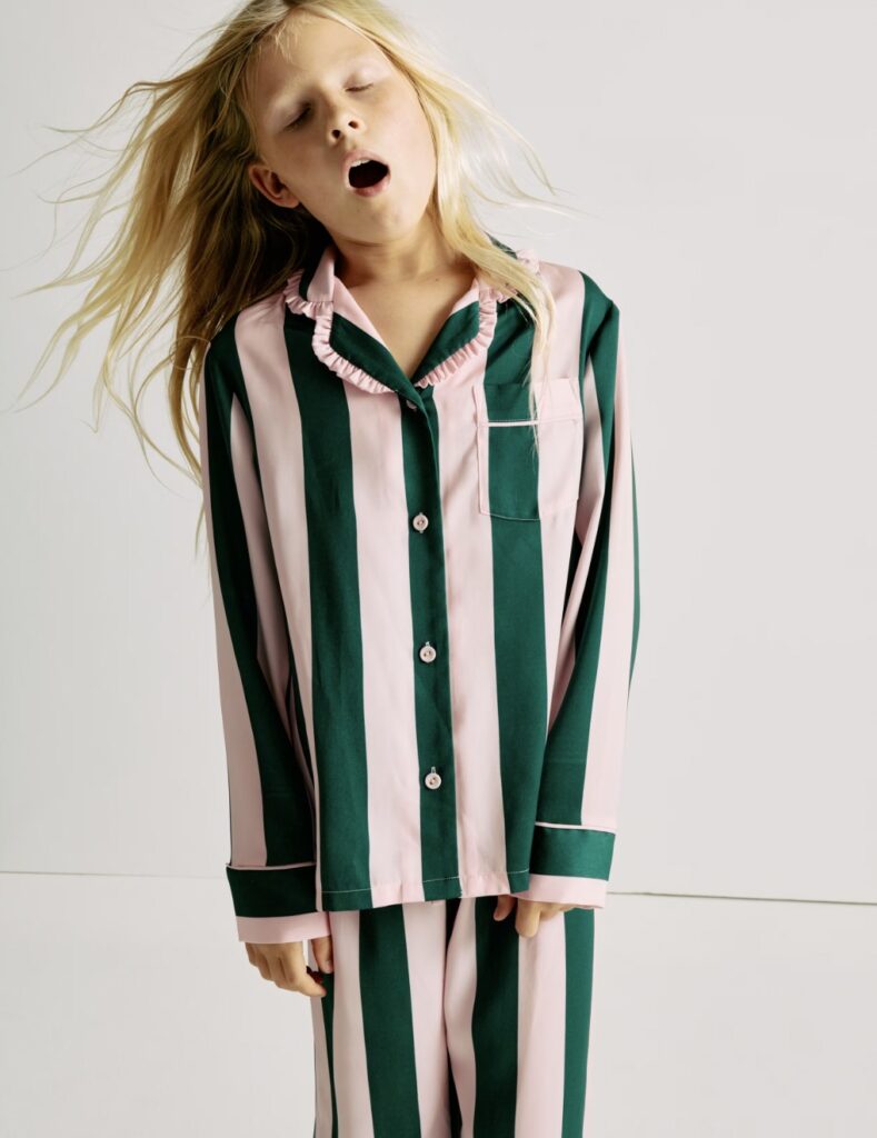 Junior Magazine Striped Satin Pyjamas, from £18, M&S