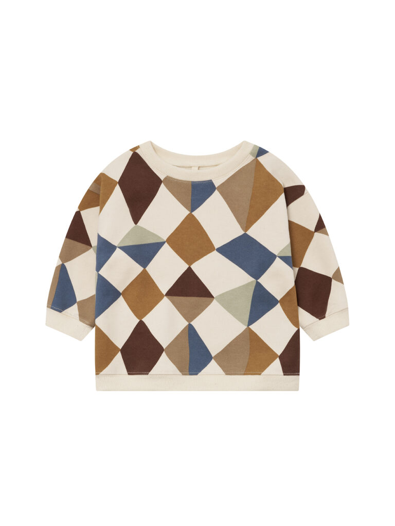 Junior Magazine Kite Patchwork Sweatshirt, £40, Organic Zoo