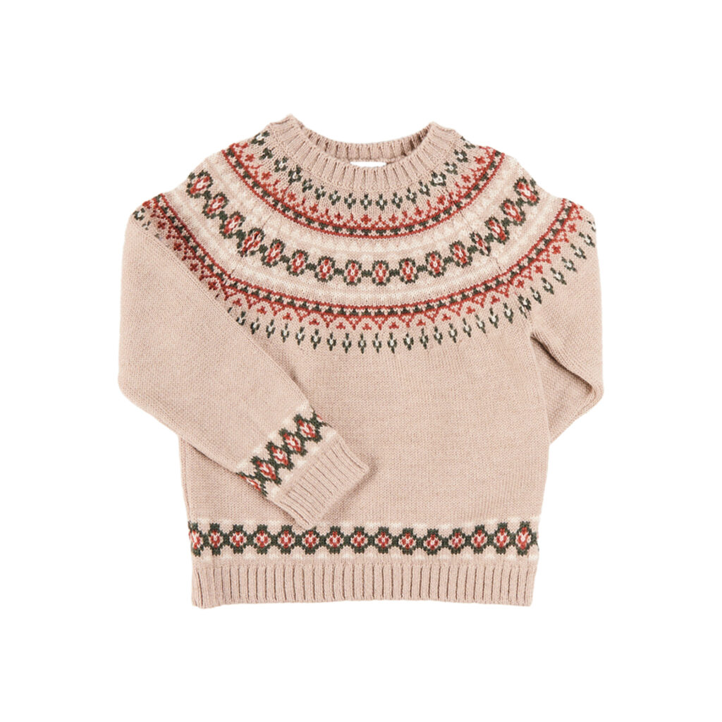 Junior Magazine Fair Isle Jumper in Camel, £100, Pepa London