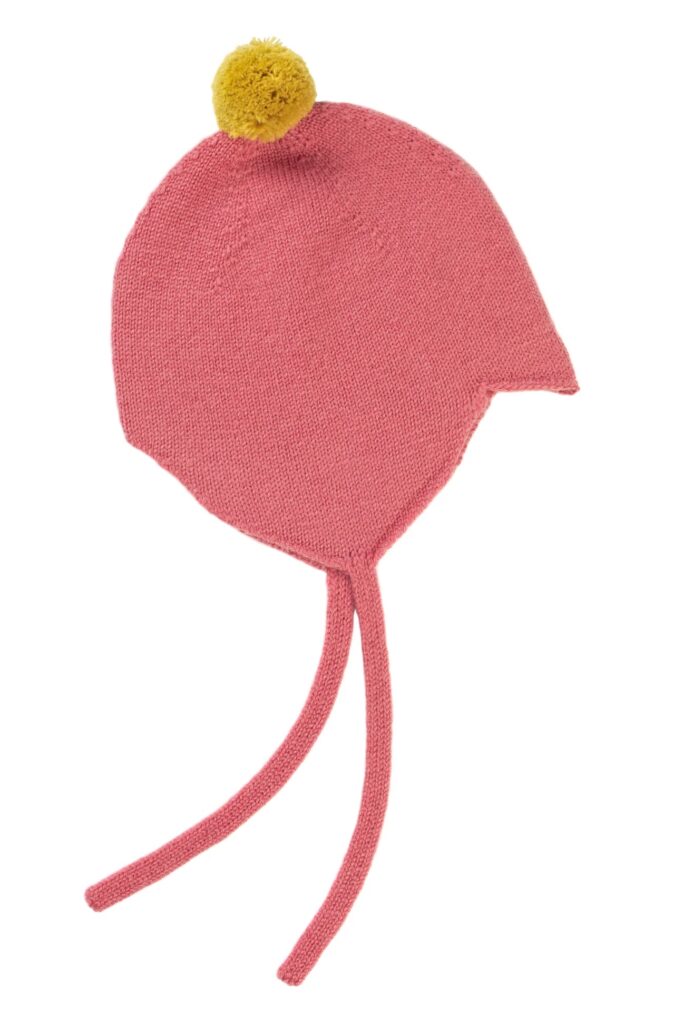 Junior Magazine Cashmere Baby Bonnet, £39, Rosie Sugden