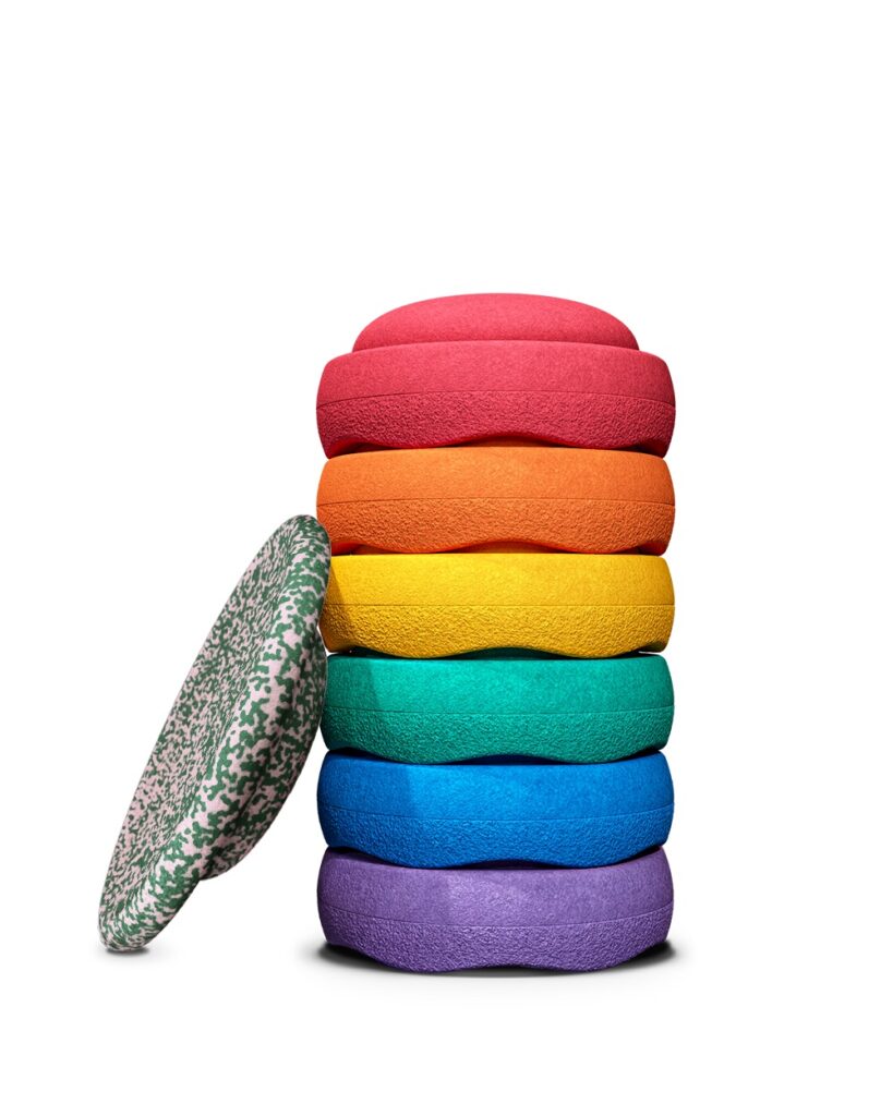 Junior Magazine Blush Special Rainbow Stepping Stones, £162, Stapelstein
