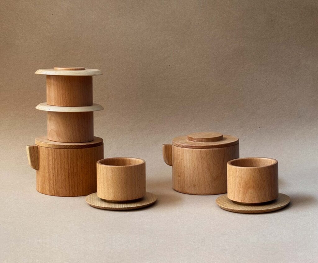 Junior Magazine Tō / Stackable tea set, from £78, The Tea Club Toys
