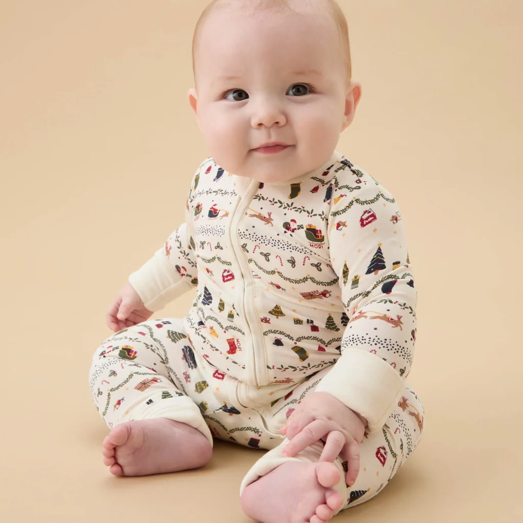 Junior Magazine Christmas Fairisle Clever Zip Sleepsuit, £33.50 MORI