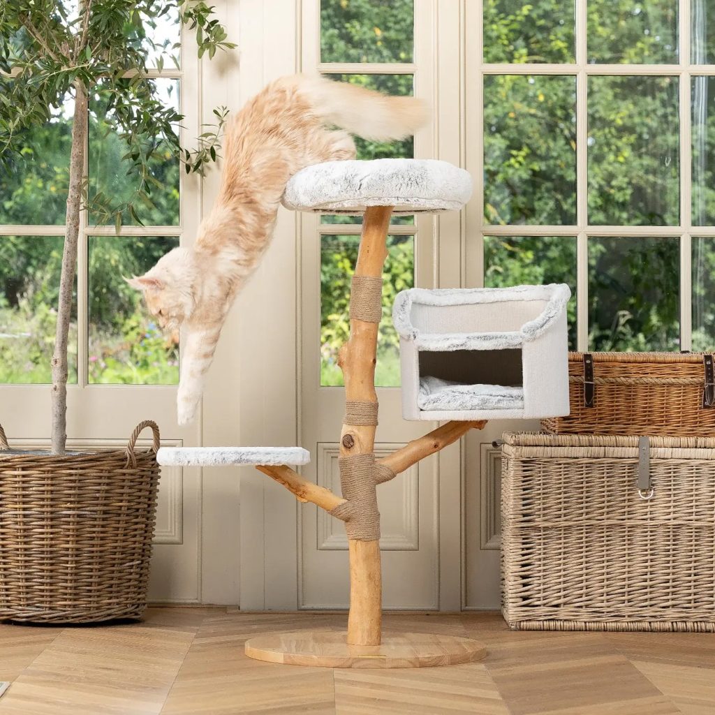 Junior Magazine Back To Nature the Luxe Cat Scratch Post, £178, Max and Woodys