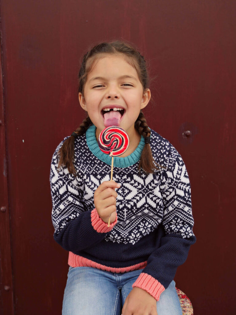 Junior Magazine The ‘Storyteller’ Children’s Knitted Jumper, £59, The Faraway Gang