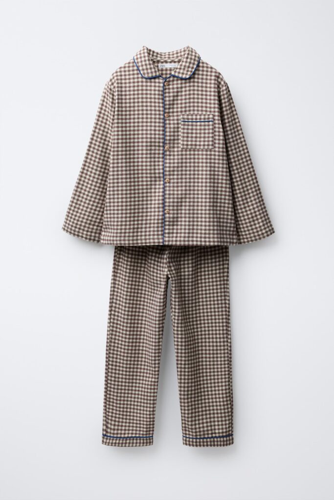 Junior Magazine Flannel Gingham Pyjamas, £22.99, Zara