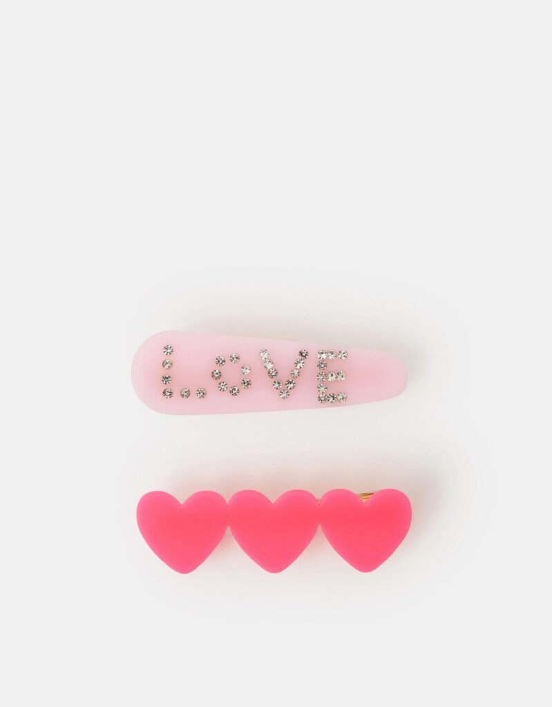 Junior Magazine Love Heart Hair Slides, £5 for 2, Accessorize