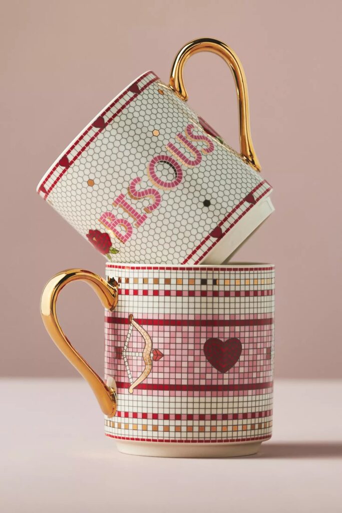 Junior Magazine The Bistro Tile Stoneware Love Edition Mugs, £12 each, Anthropologie