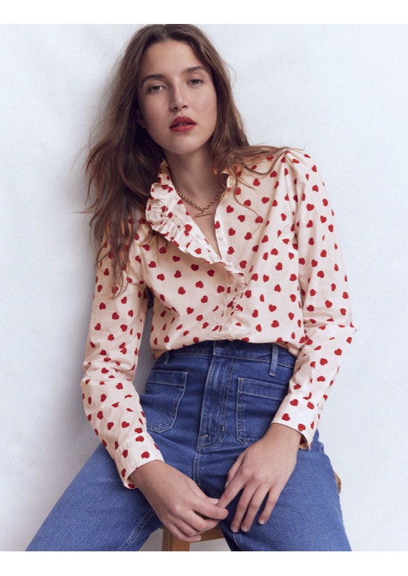 Junior Magazine Isabel Ruffle Cotton Shirt, £69, Boden