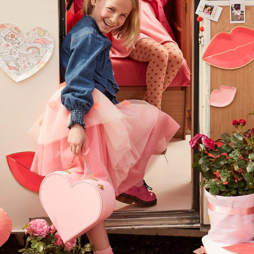 Junior Magazine Vintage Rose Heart Suitcases, £36 for 2, Meri Meri