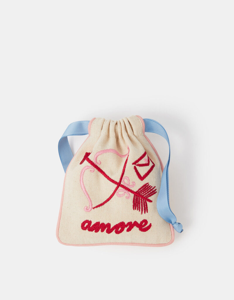 Junior Magazine Cupid Embroidered Drawstring Pouch, £10, Accessorize