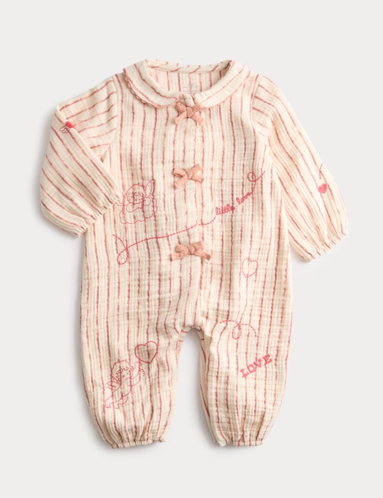 Junior Magazine Pure Cotton Cupid Striped All in One, £20, M&S