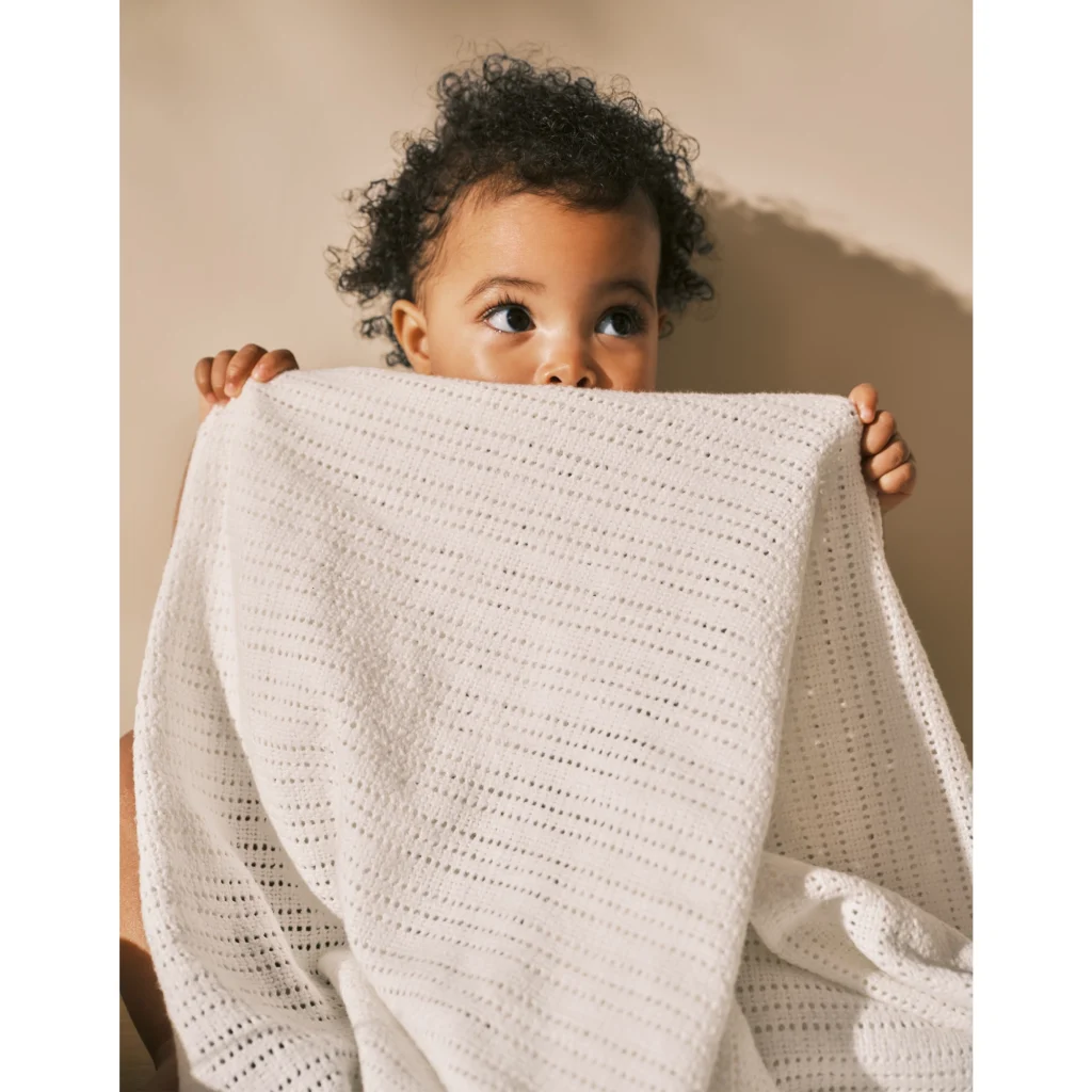 Junior Magazine Satin Edged Cellular Baby Blanket, from £20