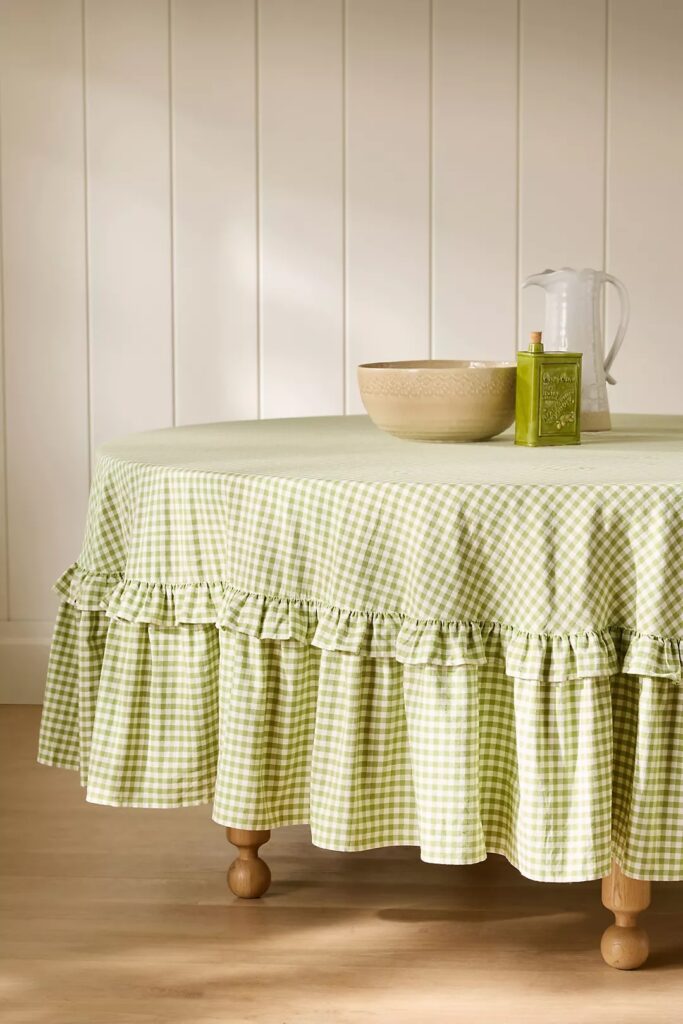 Junior Magazine Brynn Gingham Tablecloth, £128, Anthropologie