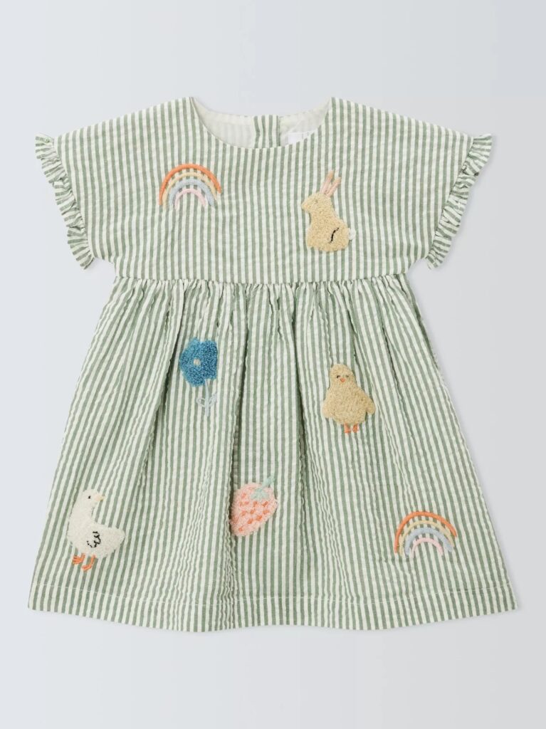 Junior Magazine Baby Easter Seersucker Stripe Dress, from £18, John Lewis