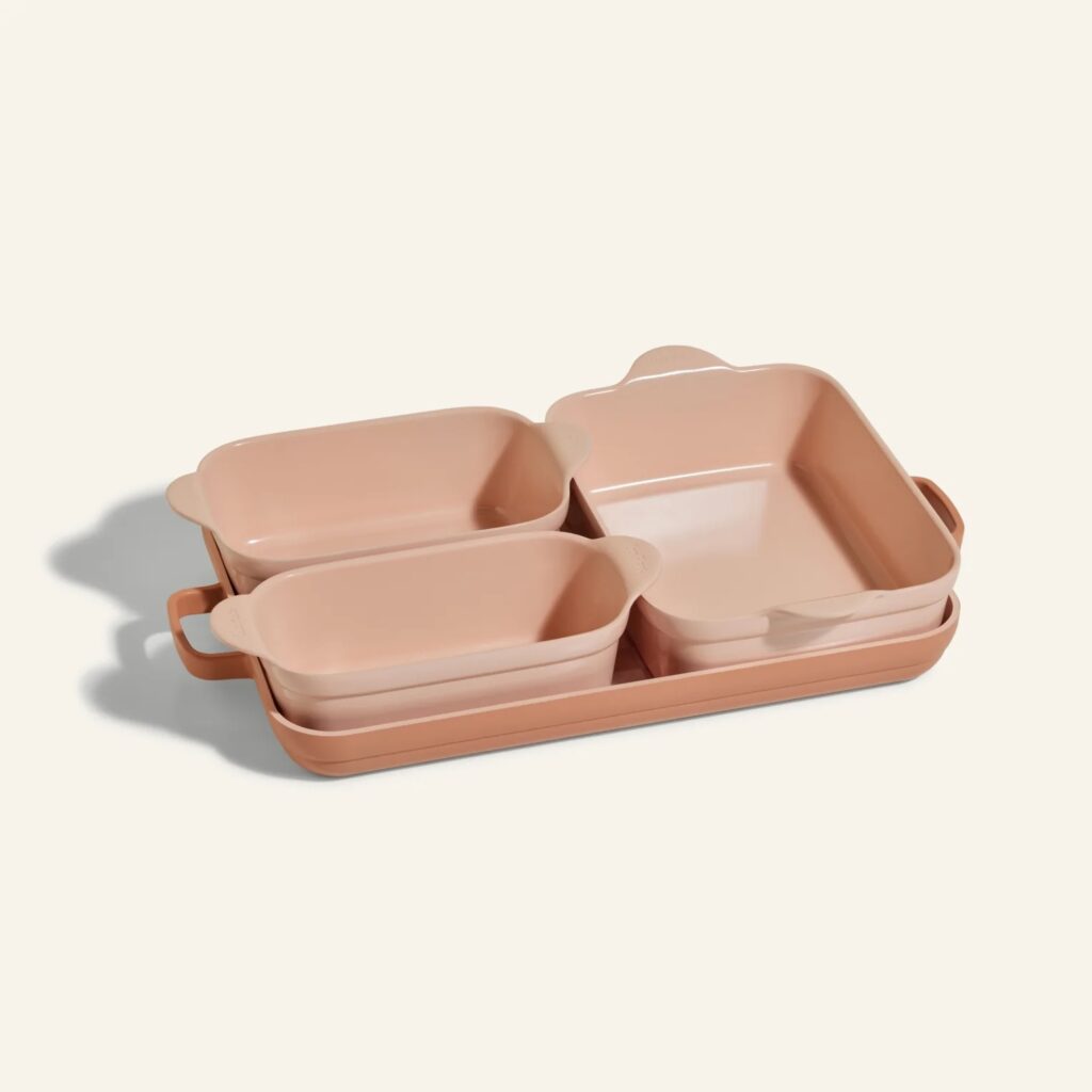 Junior Magazine Bakeware Set (5 Piece) in Spice, £175, Our Place