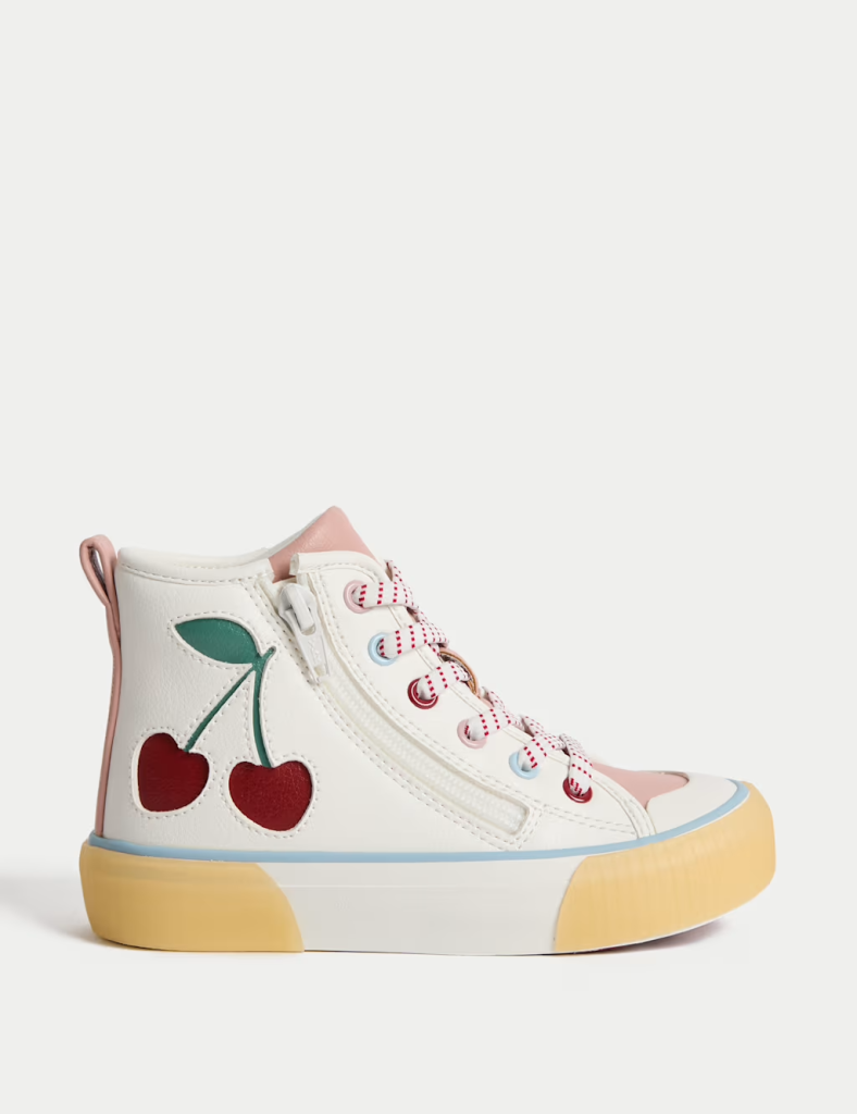 Junior Magazine Cherry high top trainers, from £24