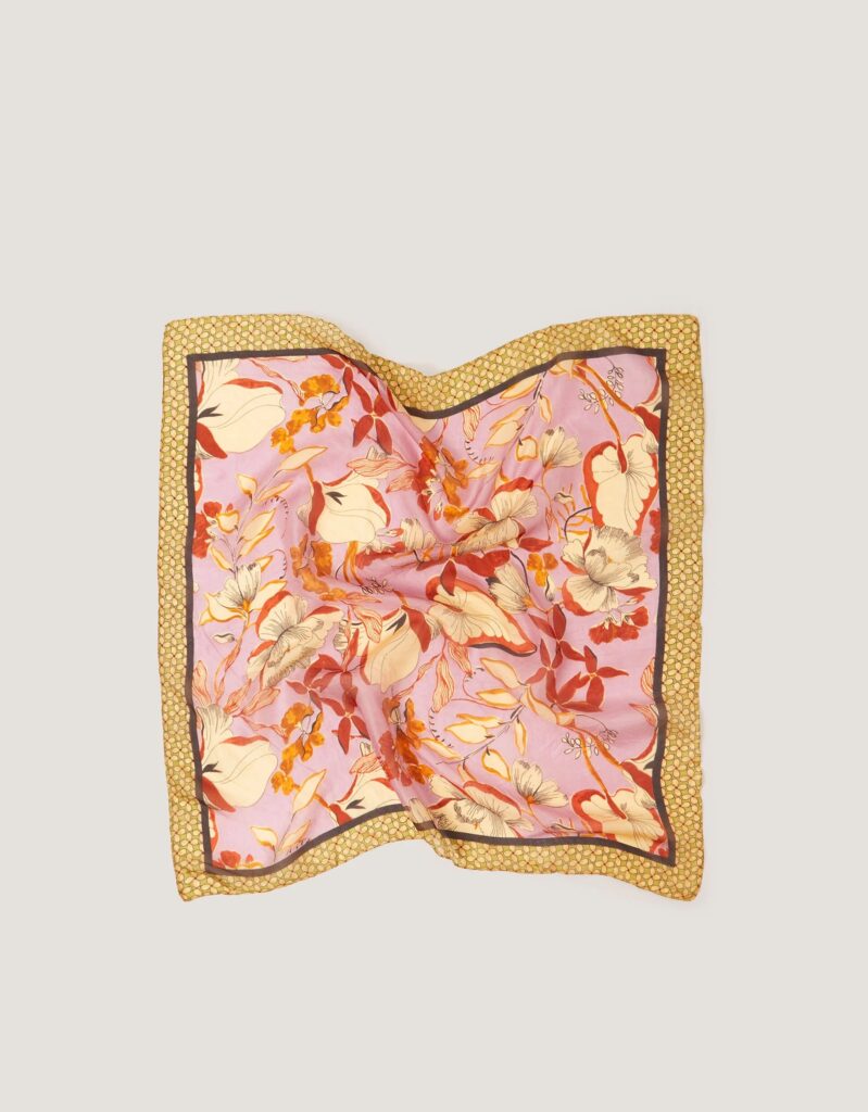 Junior Magazine Isabella Floral Square Silk Scarf, £25, Monsoon