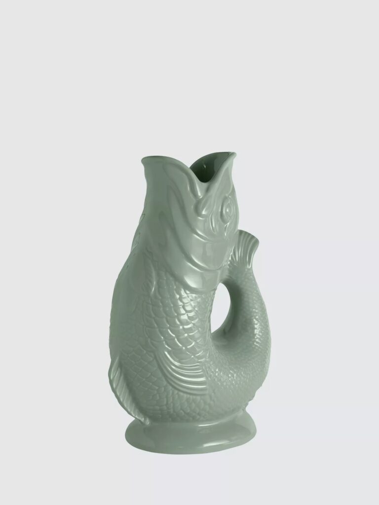 Junior Magazine Wade Pottery Fish Earthenware Jug in Sage Green, £44, John Lewis 