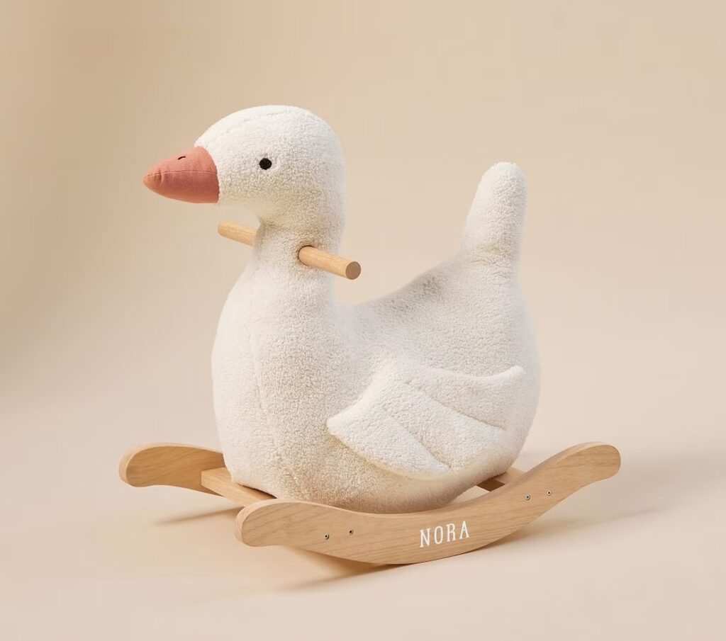 Junior Magazine Duckling Plush Nursery Rocker, £199, Pottery Barn Kids