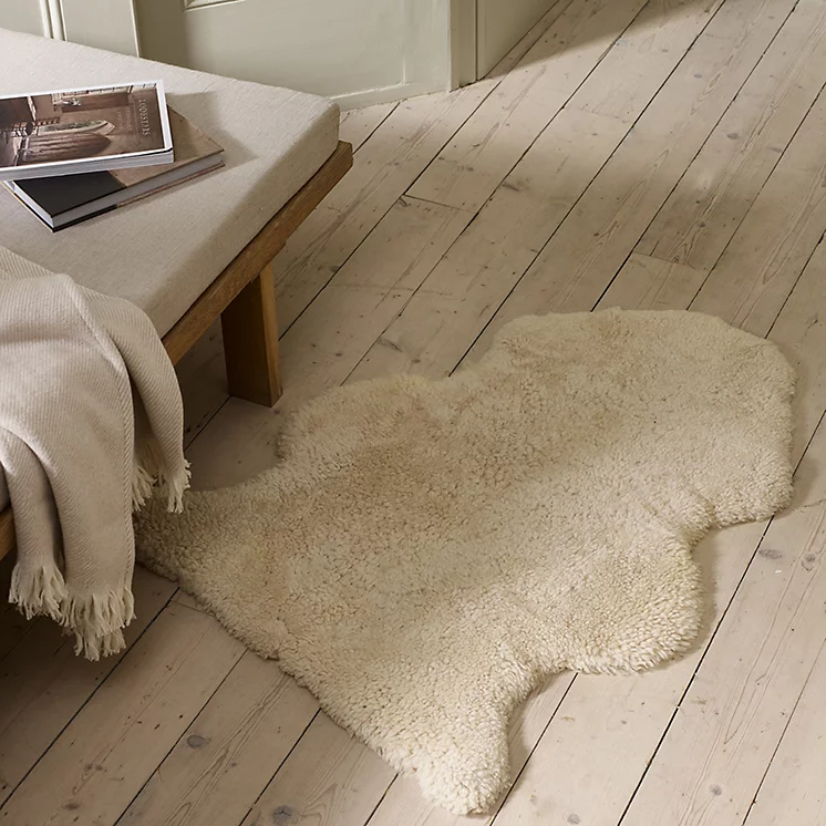 Junior Magazine Sheepskin Rug, £95, The White Company
