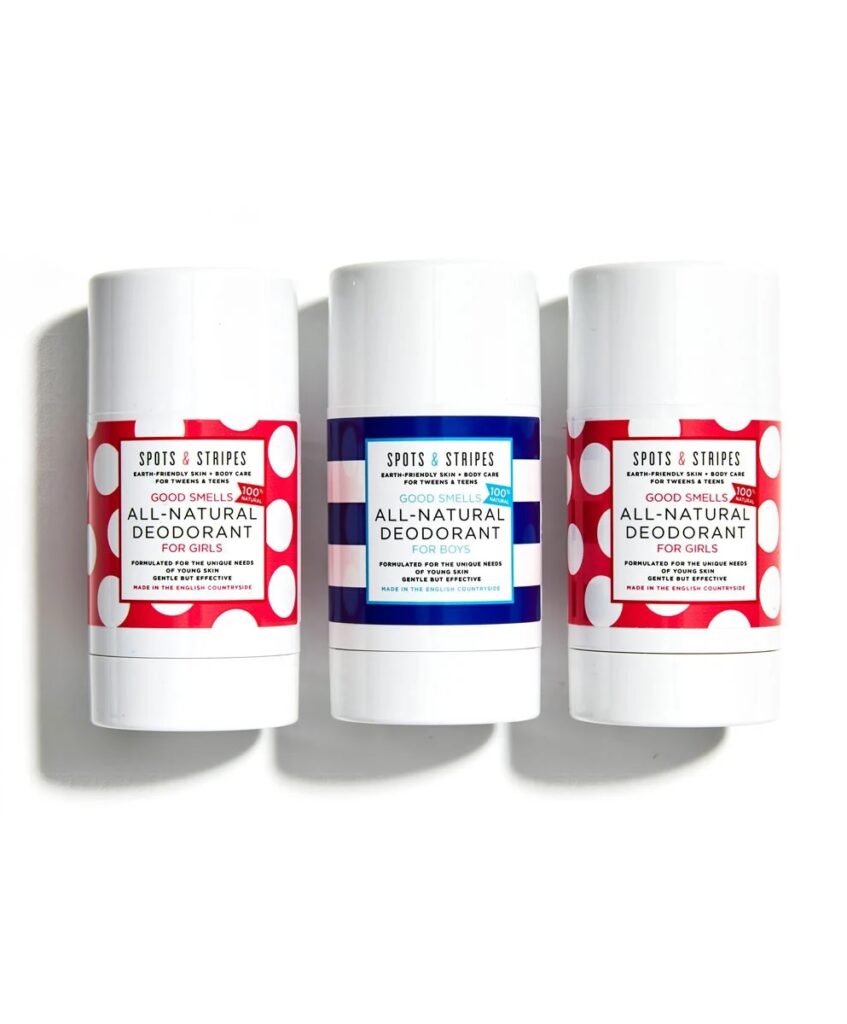 Junior Magazine Spots & Stripes Good Smells All-Natural Deodorant, £19 for 65g
