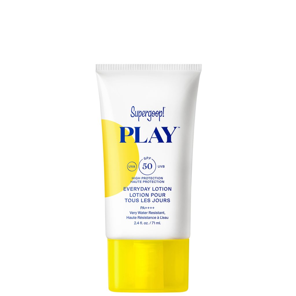 Junior Magazine This oh-so-silky gel for face and body is invisible, water and sweat resistant and has a delicious citrus scent. Bringing the fun to suncare it’s laced with sunflower, rosemary and rice antioxidants to shield against the impact of pollution. Supergoop! Play Everyday Lotion SPF50, from £11.50 for 30ml, Cult Beauty