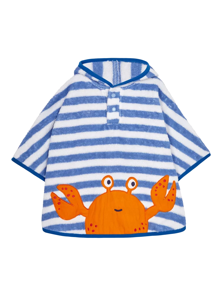 Junior Magazine Blue Crab Towelling Poncho, £24