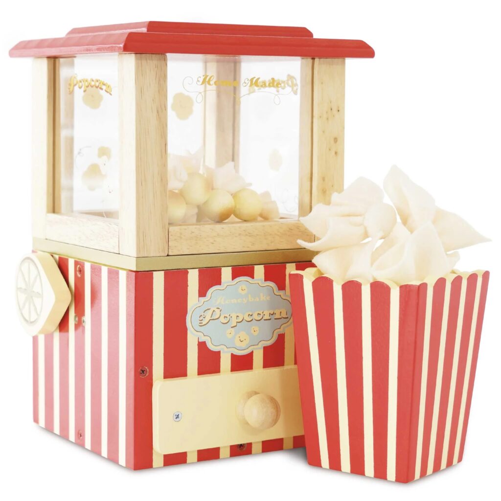 Junior Magazine This nostalgic popcorn machine will be centre stage on those pretend home movie nights – we love the ‘pop handle’ that on release pops the fabric kernels.
