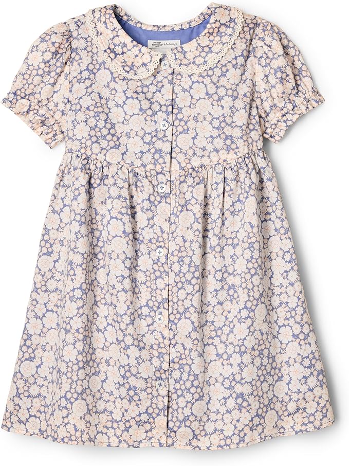 Junior Magazine Cotton Sateen Dress with Collar, £12.14
