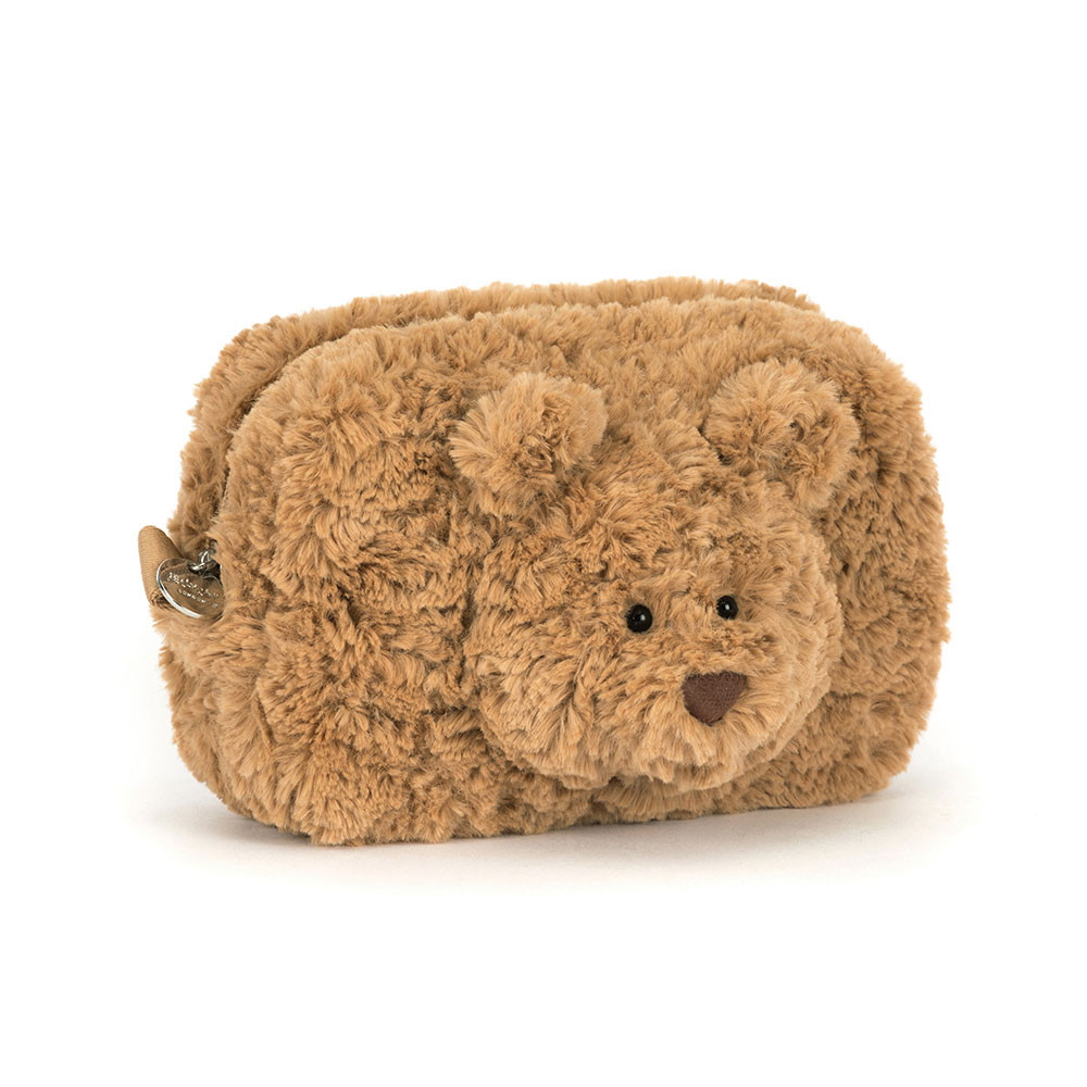 Junior Magazine If you know someone who needs a furry friend to keep them company at school, Bartholemew Bear might just be the perfect choice of companion. This Jellycat pouch is roomy enough for pens, pencils, rulers and more but can be used to store anything you like.