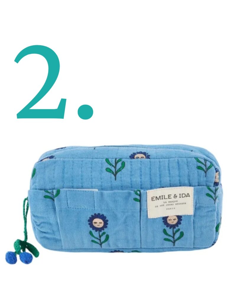 Junior Magazine A pretty but sturdy corduroy pencil case with a cute zip pull and pockets for erasers, sharpeners and secret notes!